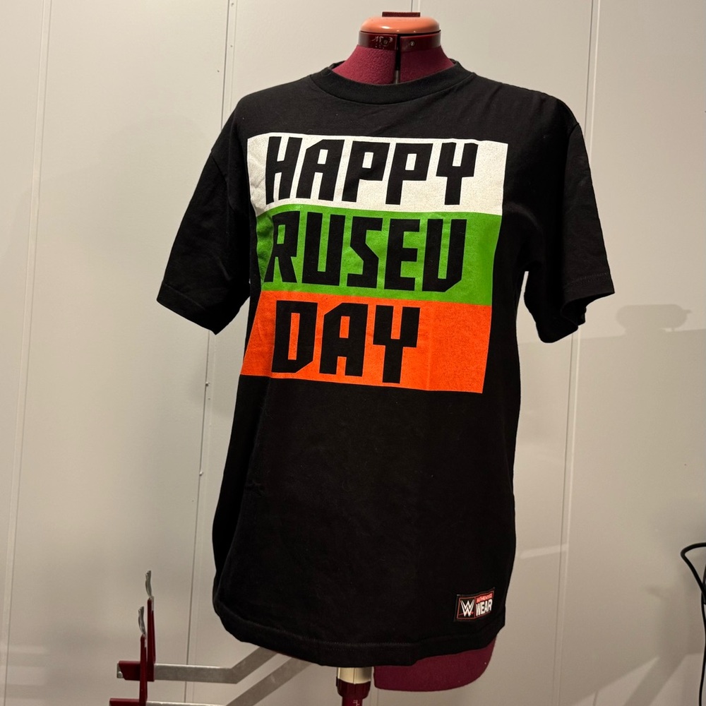 WWE Rusev Shirt Mens Black Green Red Happy Rusev Day Wrestling